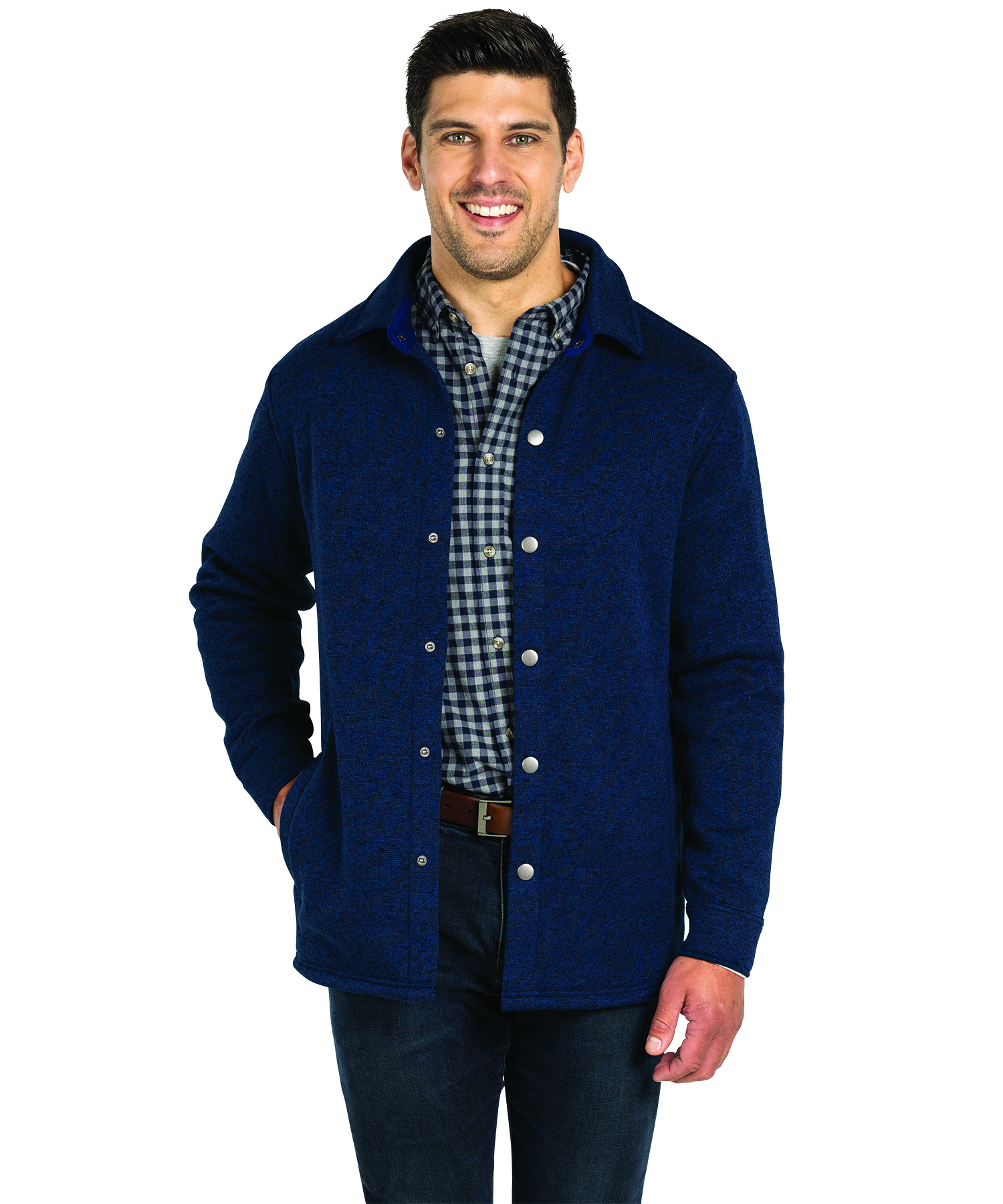 Heathered Fleece Snap Shacket 149