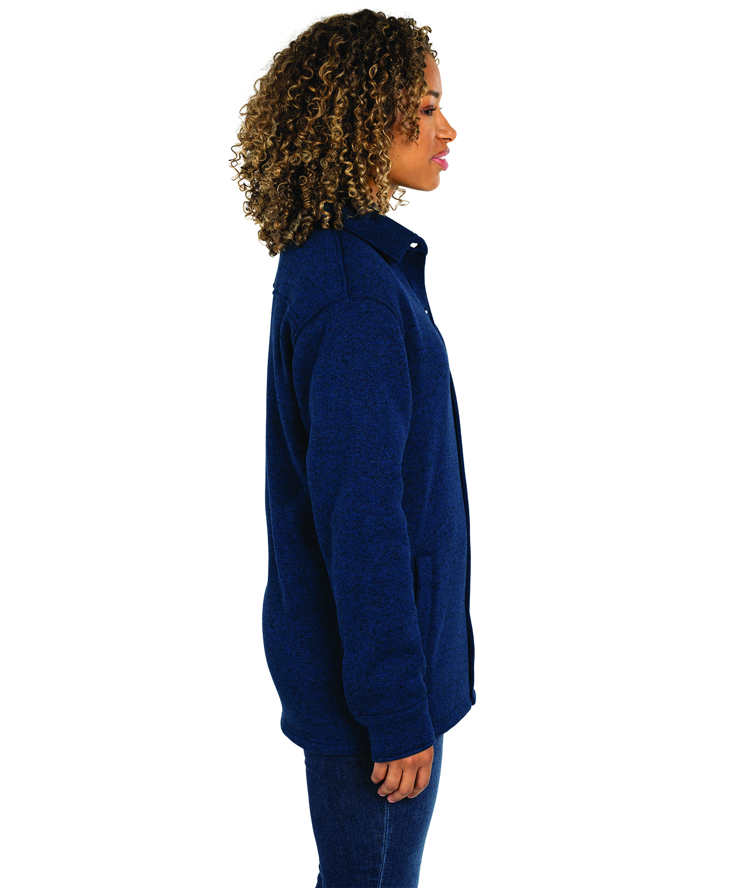 Heathered Fleece Snap Shacket 150