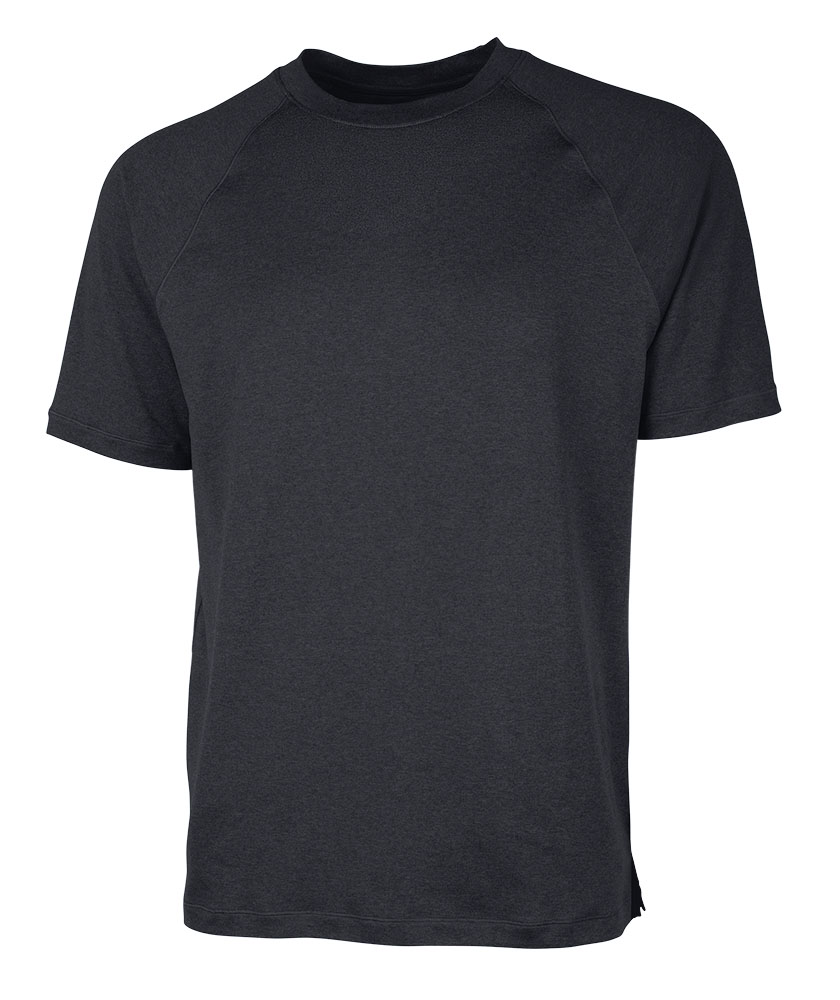 Charles River Apparel Unisex Cayak Lightweight Stretch Short Sleeve T-Shirt in Black Heather