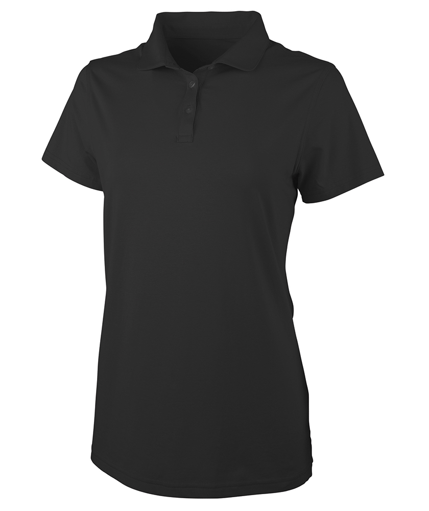 Charles River Apparel Women's Greenway Stretch Cotton Polo in Black