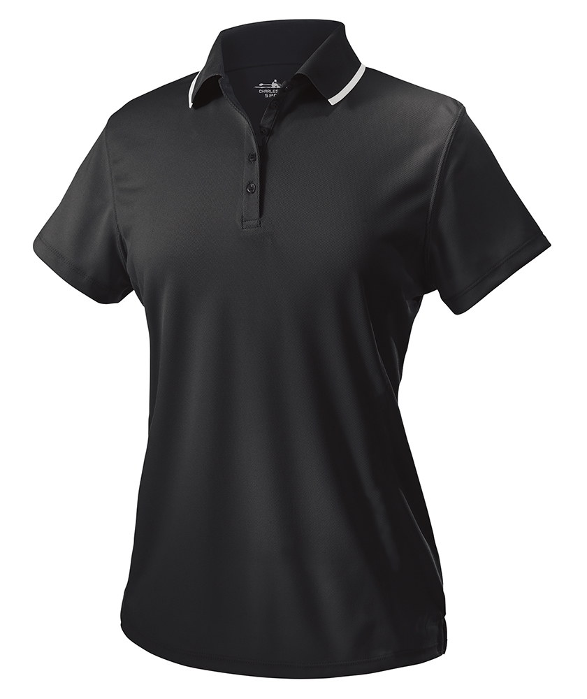 Charles River Apparel Women's Classic Solid Wicking Polo in Black