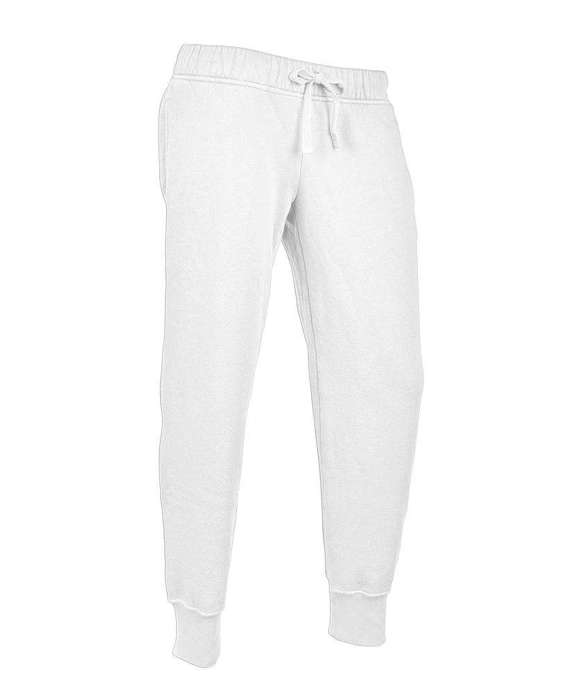 Charles River Apparel Women’s Clifton Distressed Joggers in White