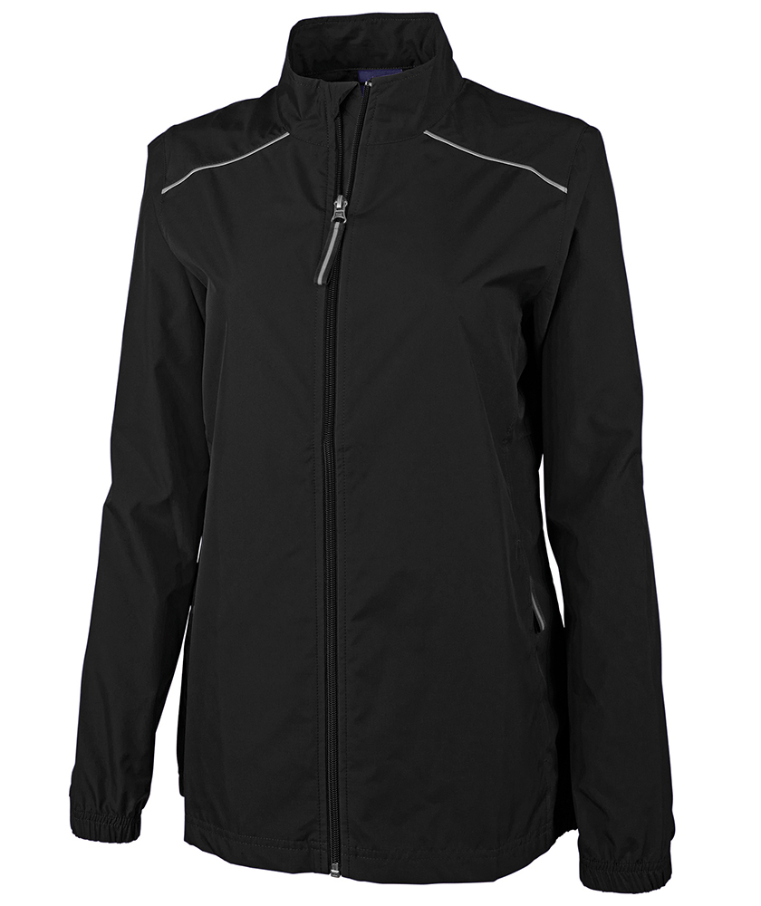 Charles River Apparel Women's Skyline Pack-N-Go® Full Zip Reflective Jacket in Black