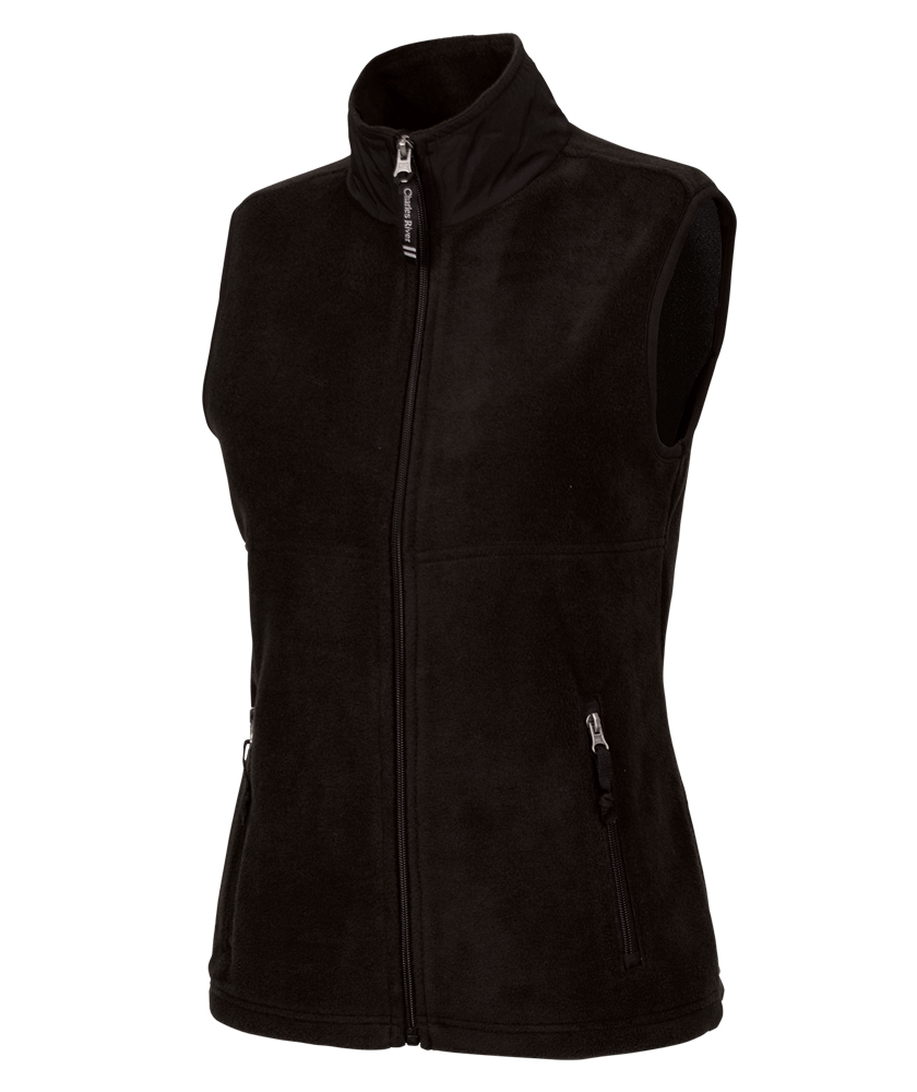 Charles River Apparel Women's Ridgeline Fleece Vest in Black