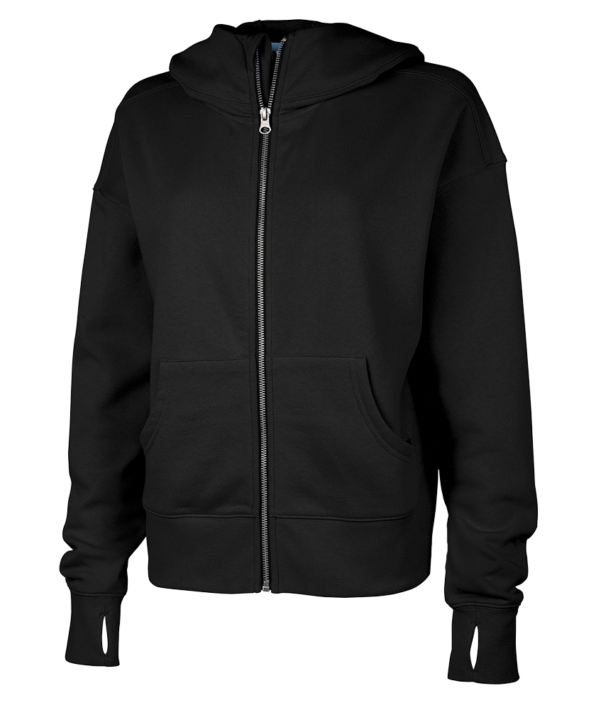 Charles River Apparel Women's Willow Full Zip Hoodie in Black