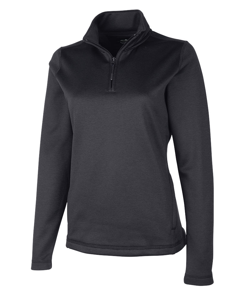 Charles River Apparel Women's Flex-Fleece™ Quarter Zip Pullover in Black Heather