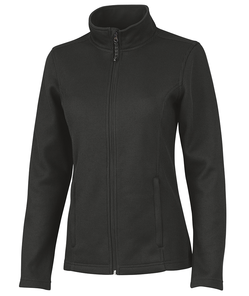 Charles River Apparel Women's Heritage Rib Knit Jacket in Black