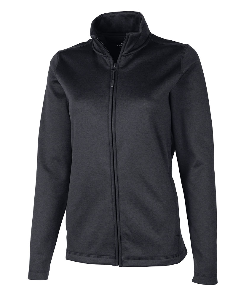 Charles River Apparel Women's Flex-Fleece™ Full Zip Jacket in Black Heather
