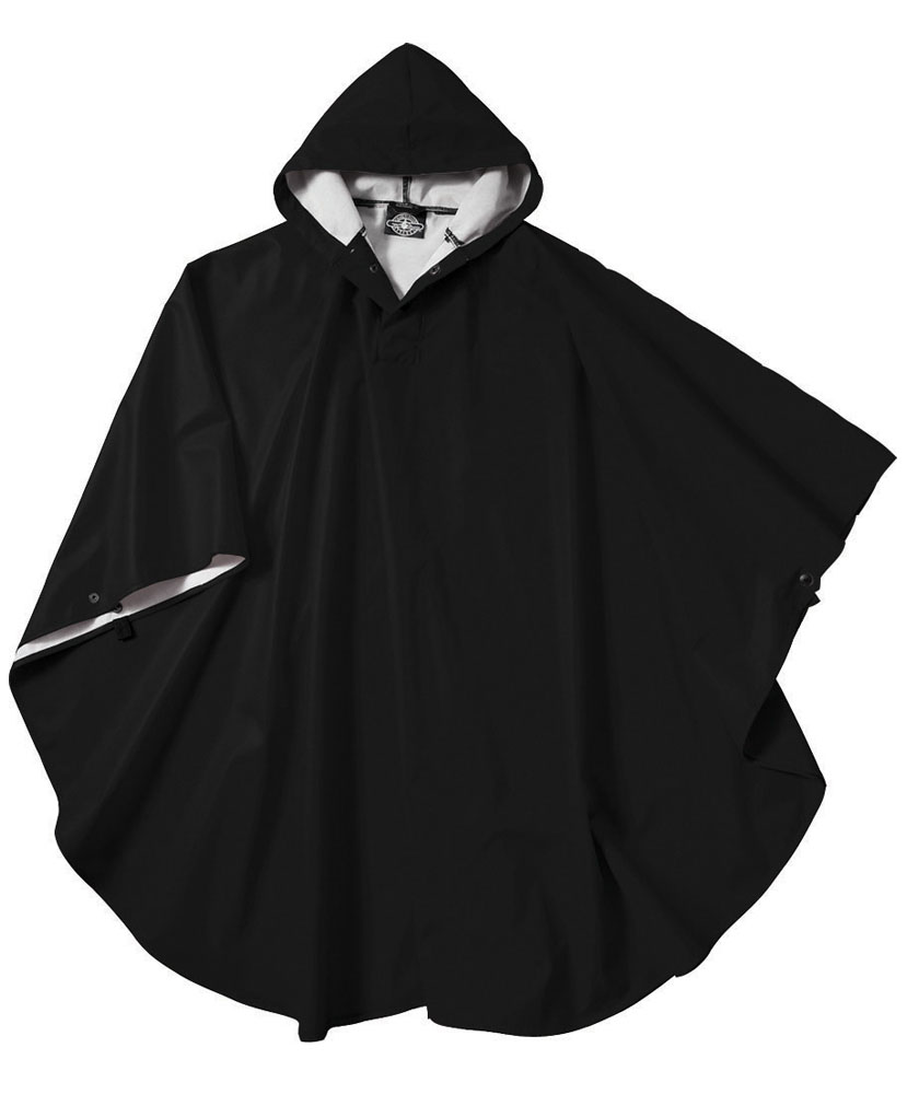 Charles River Apparel Youth Pacific Poncho in Black