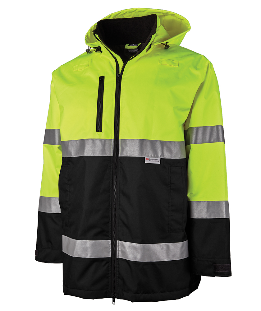 Charles River Apparel Signal Hi-Vis Parka in Lime/Black