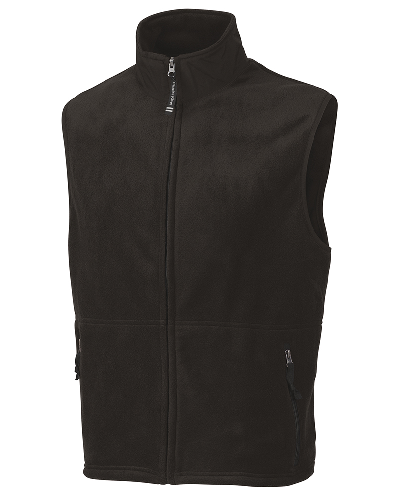 Charles River Apparel Men's Ridgeline Fleece Vest in Black