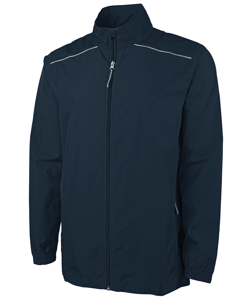 Charles River Apparel Men's Skyline Pack-N-Go® Full Zip Reflective Jacket in Navy
