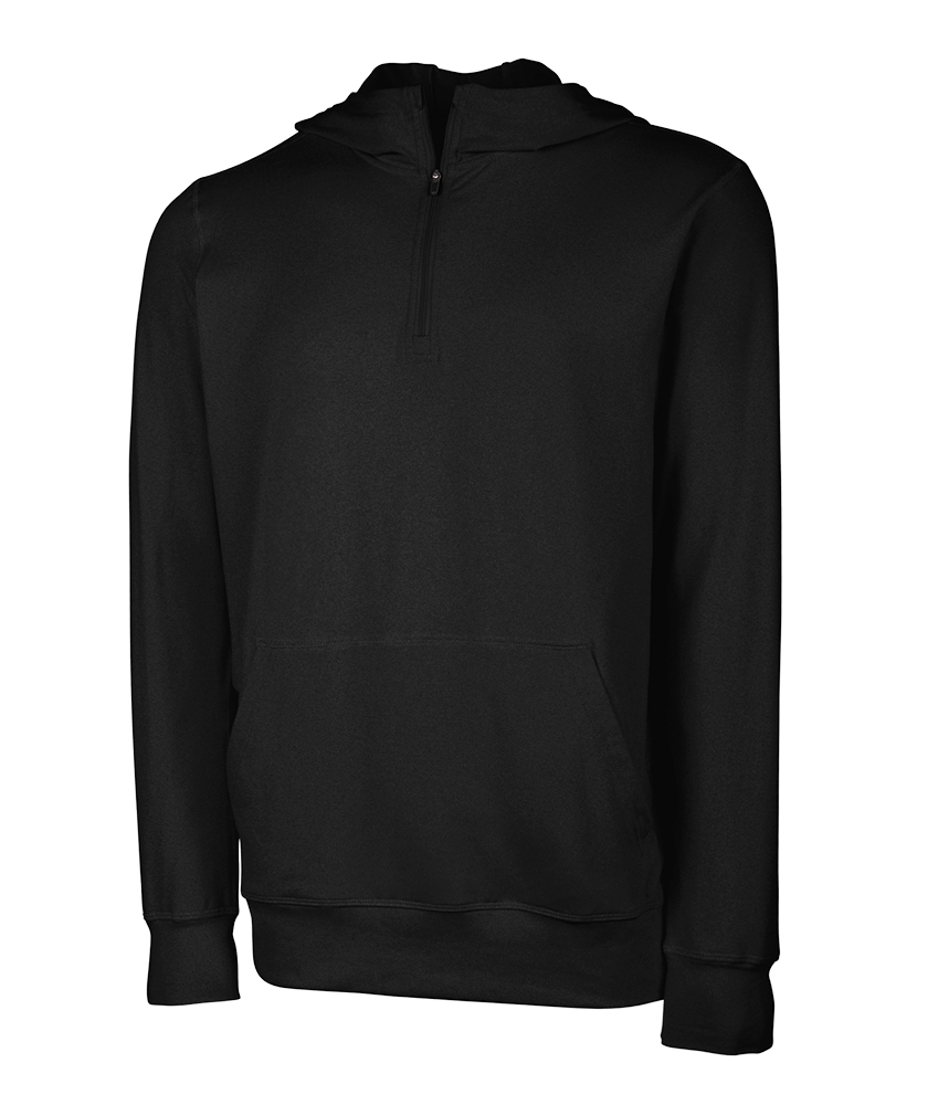 Charles River Apparel Men's Pulse Performance Quarter Zip Hoodie in Black