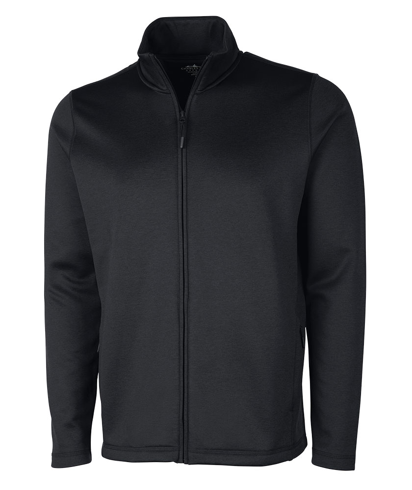 Charles River Apparel Men's Flex-Fleece™ Full Zip Jacket in Black Heather